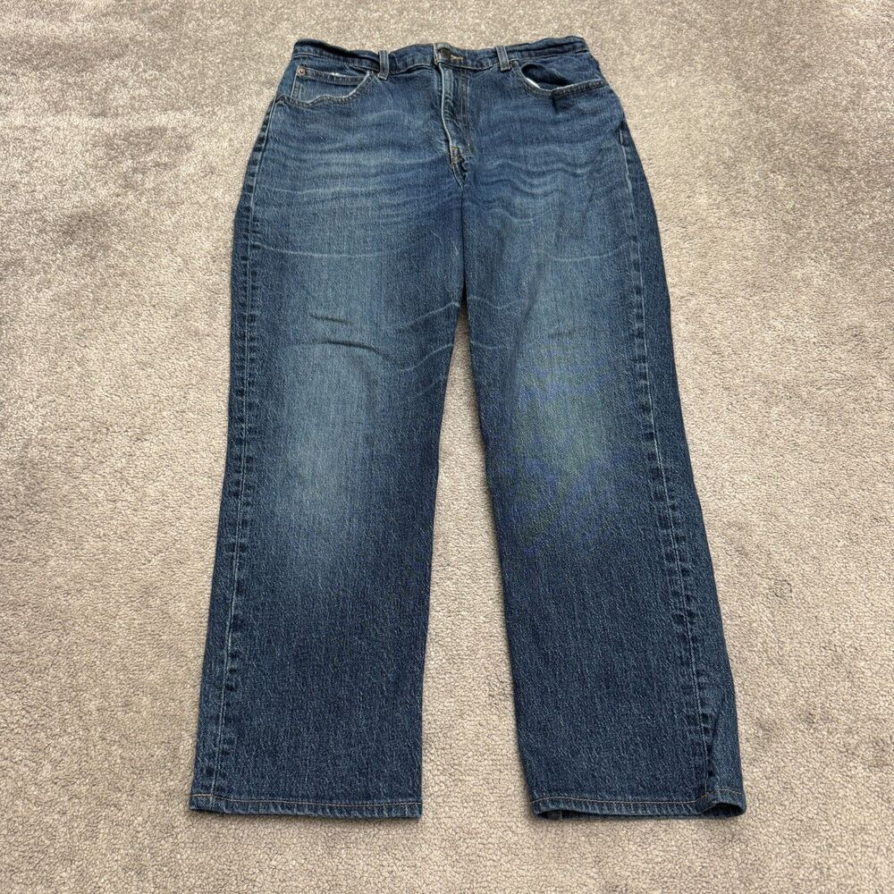 Levi's 70s High Slim Straight Denim Jeans Women 32 Blue Retro Vintage Fit Casual